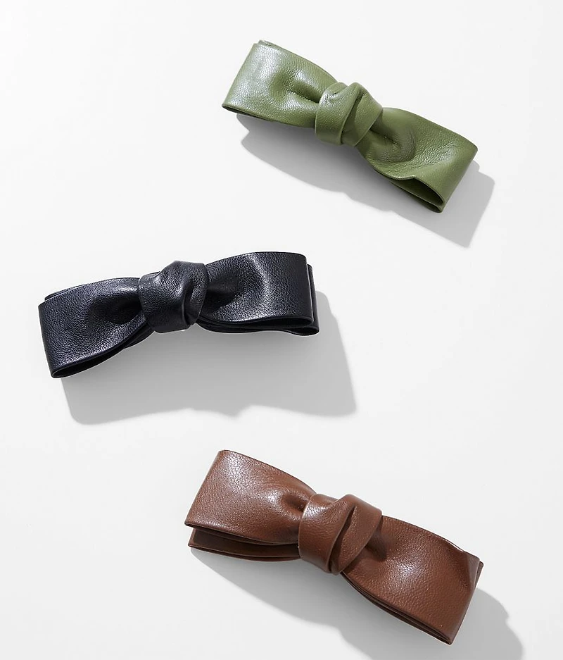 3 Pack Bow Barrette Set