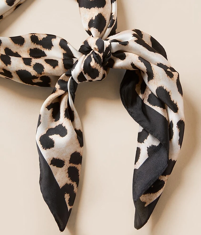 Leopard Satin Fashion Scarf