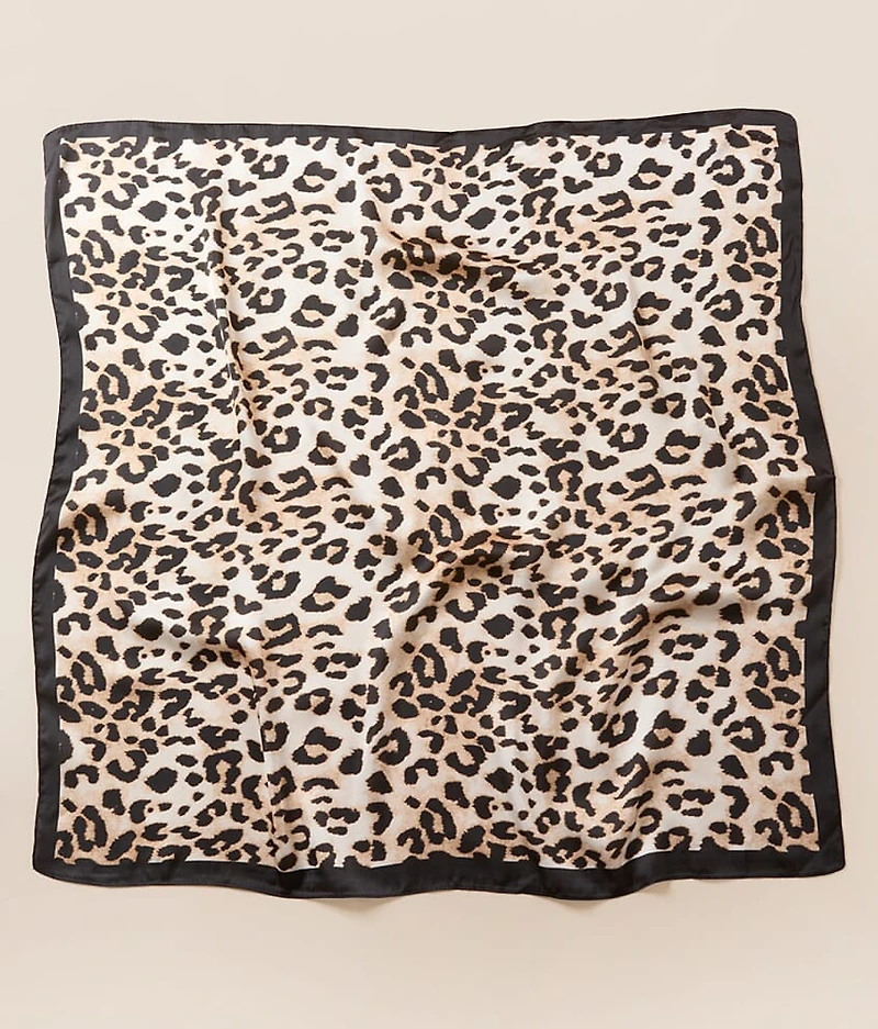 Leopard Satin Fashion Scarf