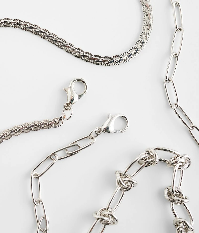2 Pack Chain Necklace Set