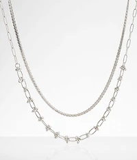 2 Pack Chain Necklace Set