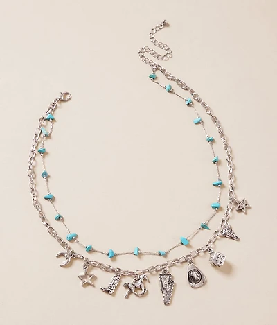 Sterling & Stitch Tiered Western Necklace