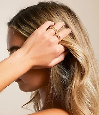 3 Pack Glam Ring Set