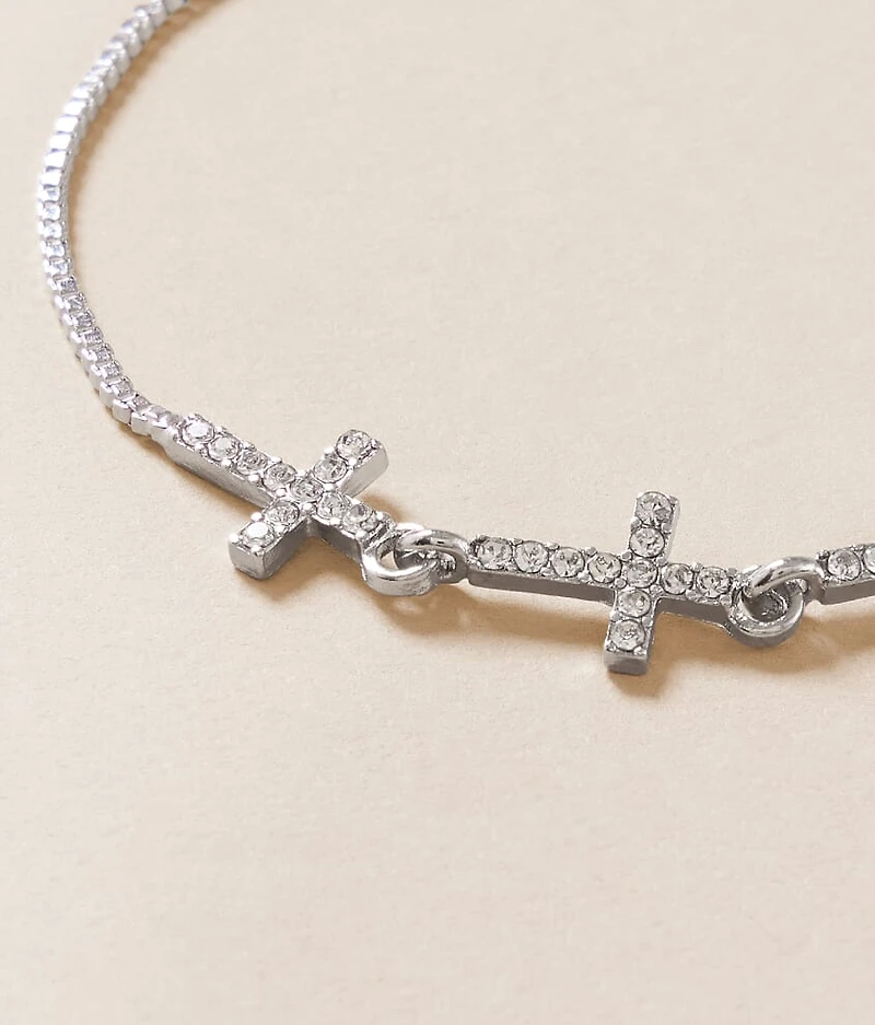 Glitz Cross Bracelet