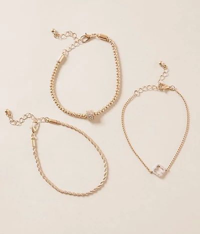3 Pack Clover Bracelet Set