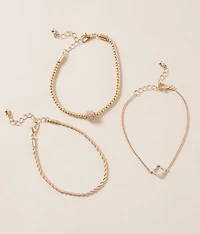 3 Pack Clover Bracelet Set
