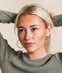 Textured Trio Hoop Earring