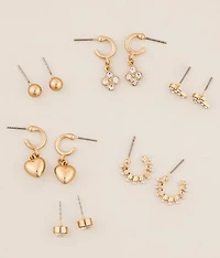 6 Pack Mixed Earring Set
