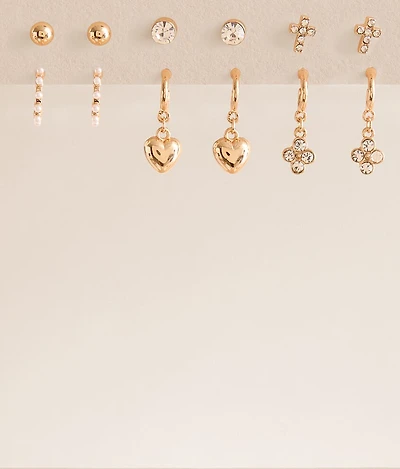 6 Pack Mixed Earring Set