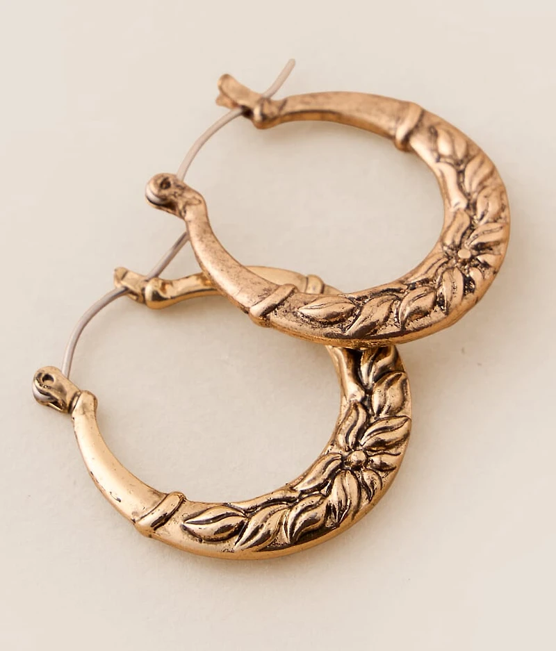 Engraved Hoop Earring