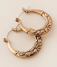 Engraved Hoop Earring