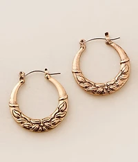 Engraved Hoop Earring