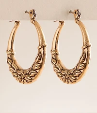 Engraved Hoop Earring
