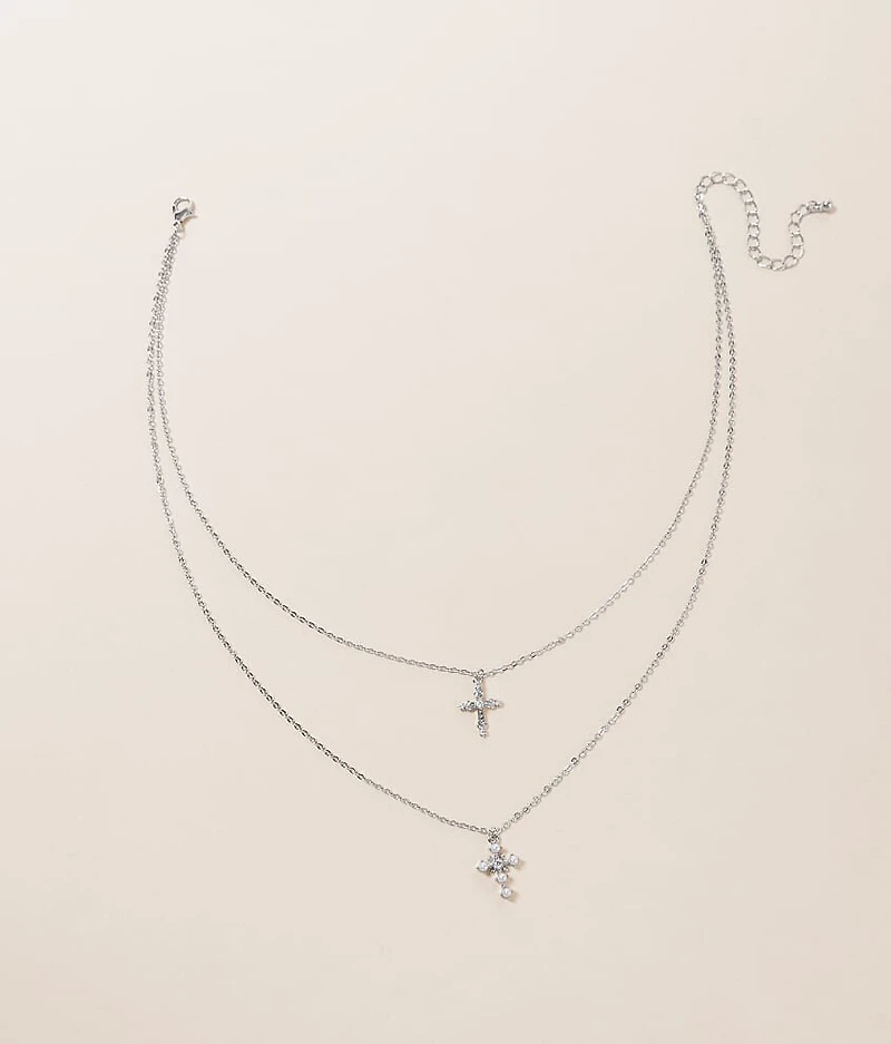 Tiered Cross Necklace