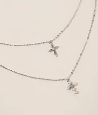 Tiered Cross Necklace