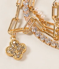 Glitz Triple Chain Bracelet