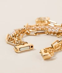 Glitz Triple Chain Bracelet