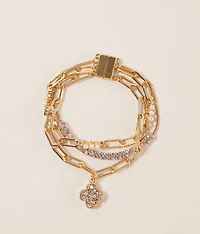 Glitz Triple Chain Bracelet