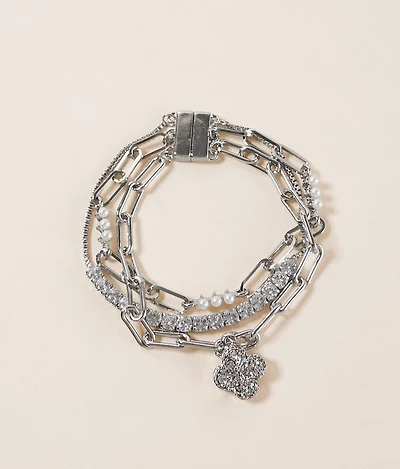 Glitz Triple Chain Bracelet