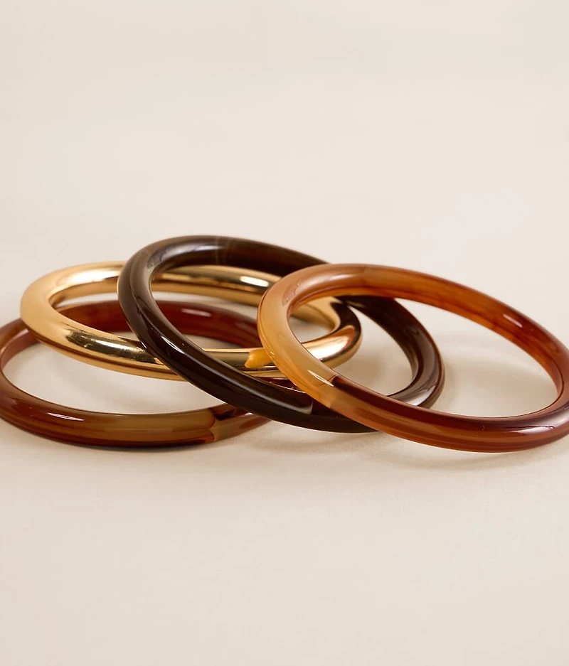 4 Pack Bangle Bracelet Set