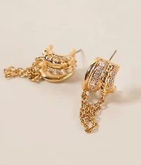 Glitz Chain Hoop Earring