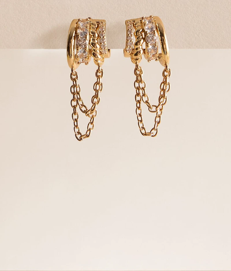 Glitz Chain Hoop Earring