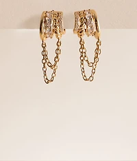 Glitz Chain Hoop Earring