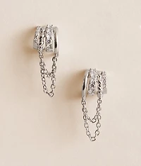 Glitz Chain Hoop Earring