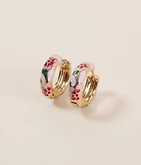 Floral Hoop Earring