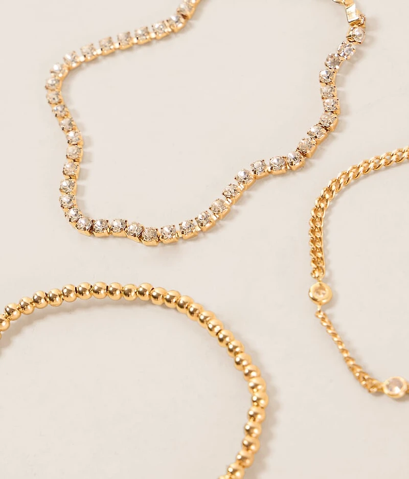 3 Pack Cross Glitz Bracelet Set