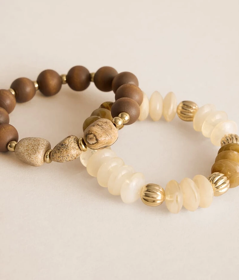 2 Pack Western Stretch Bracelet Set