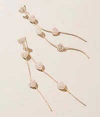 Glitz Heart Fringe Earring