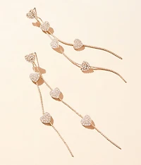 Glitz Heart Fringe Earring