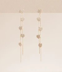 Glitz Heart Fringe Earring