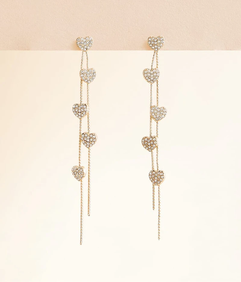 Glitz Heart Fringe Earring