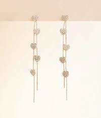 Glitz Heart Fringe Earring