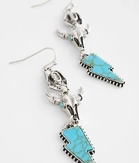Turquoise Western Drop Earring