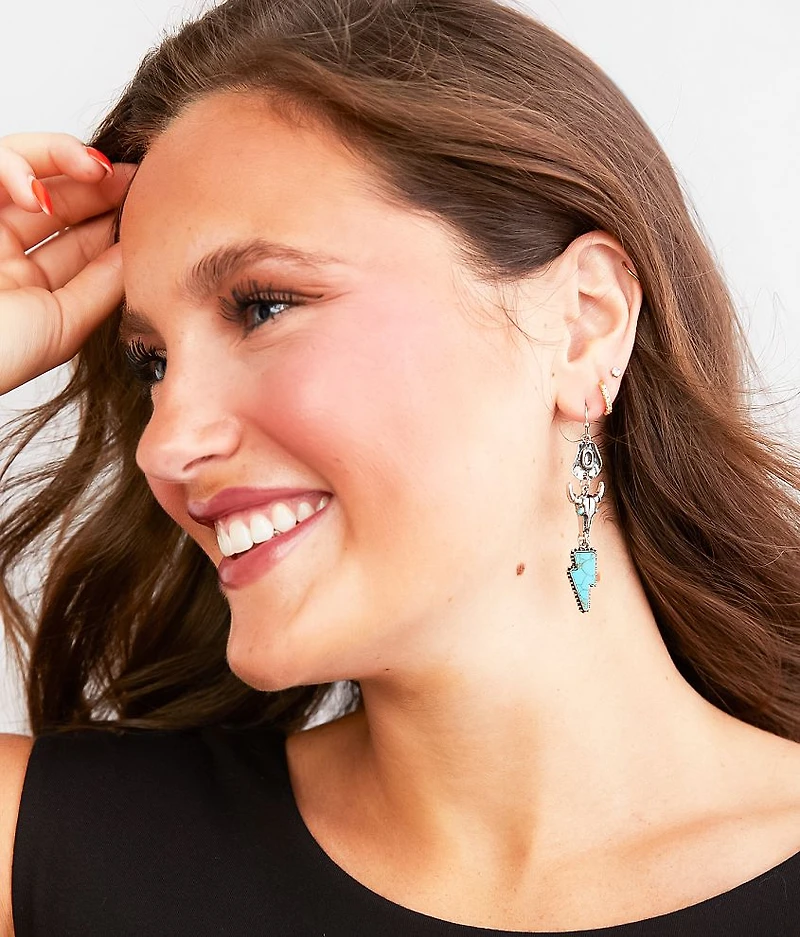 Turquoise Western Drop Earring