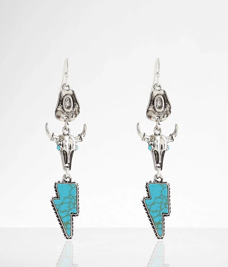 Turquoise Western Drop Earring