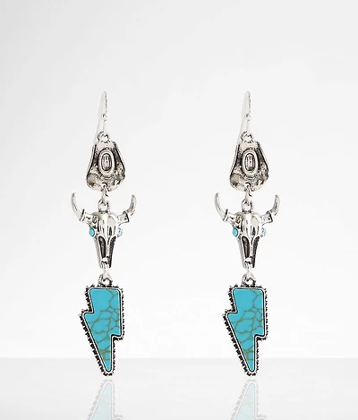 Turquoise Western Drop Earring