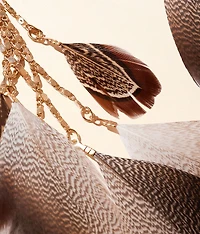 Feather Fringe Drop Earring
