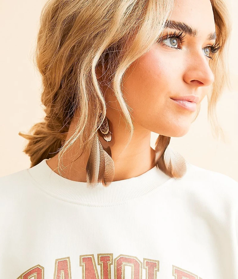 Feather Fringe Drop Earring
