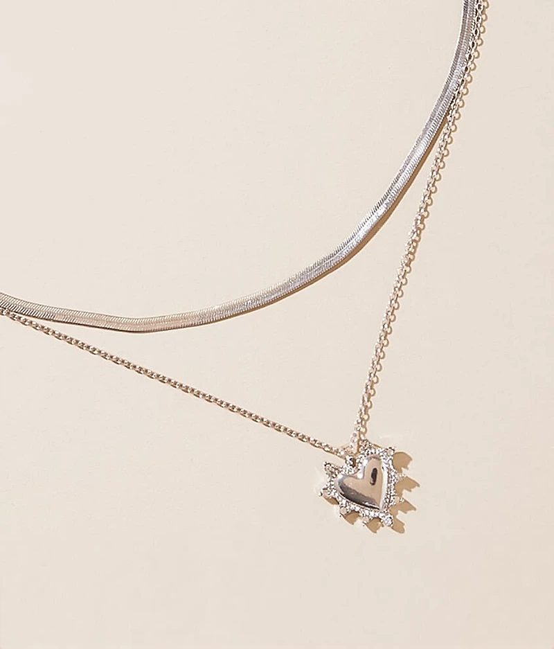 Tiered Heart Necklace