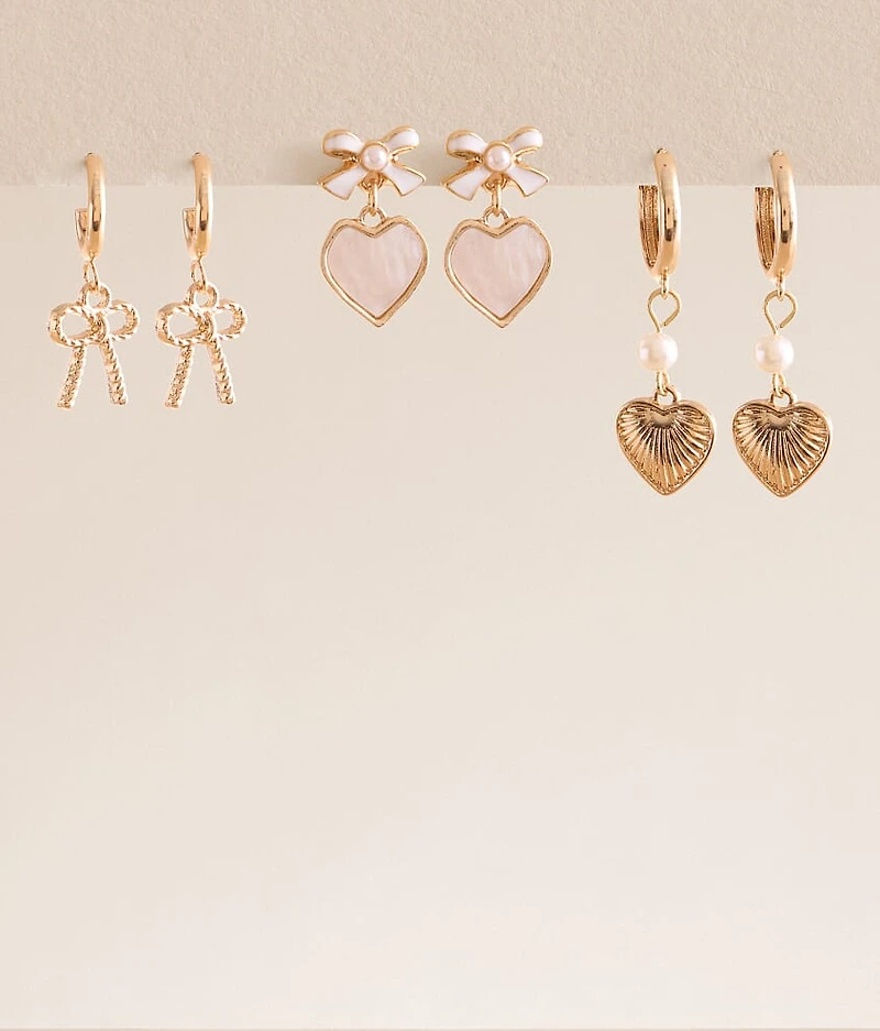 3 Pack Sweet Earring Set