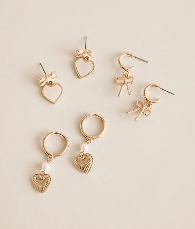 3 Pack Sweet Earring Set