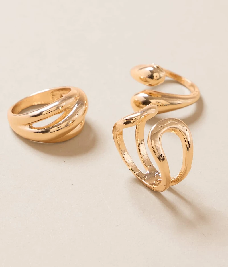 3 Pack Bold Ring Set