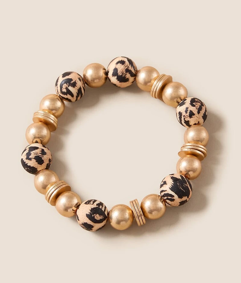 Leopard Beaded Bracelet
