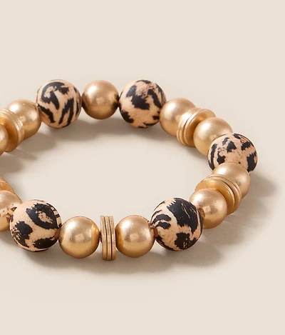 Leopard Beaded Bracelet