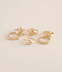 6 Pack Glam Ring Set