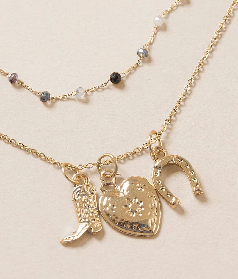 Multi Pendant Tiered Necklace